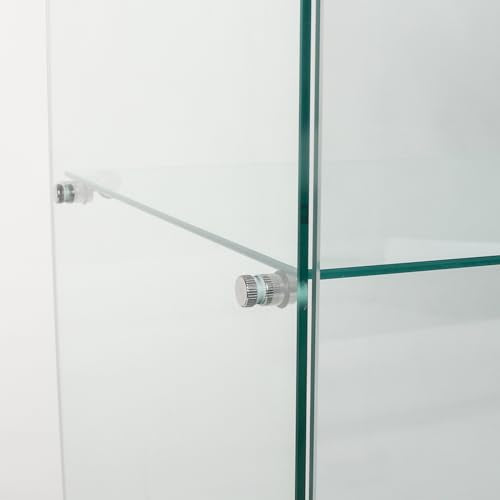 Glass Display Cabinet with Double Door Locks, Floor Standing S449087