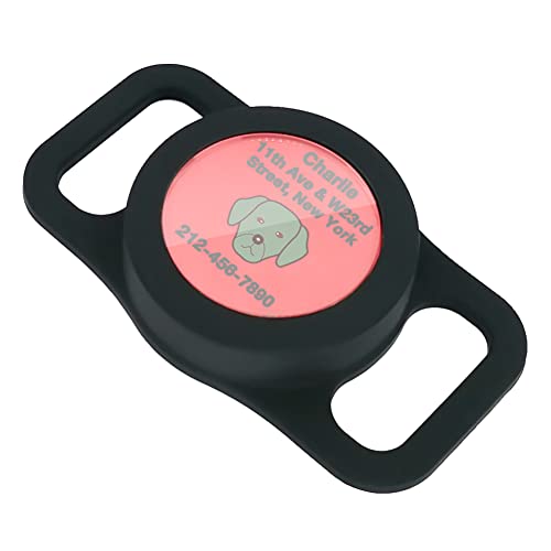 Airtag Dog Collar Holder, Silicone Airtag Case for Apple Air Tag Tracker, Air Tag Cover for Pet Collars