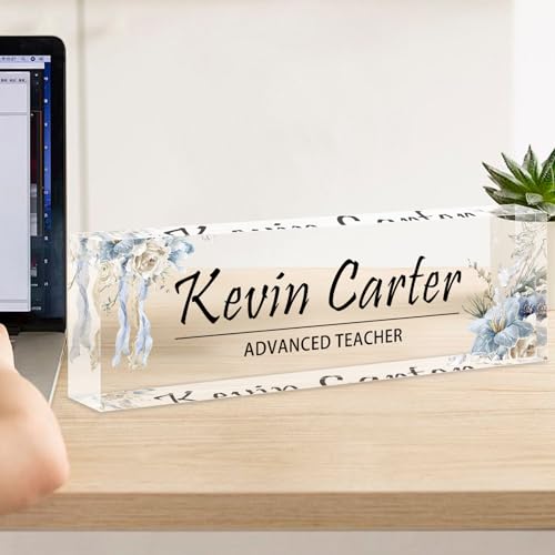 Acrylic Desk Name Plate, Custom Office Gift V4011