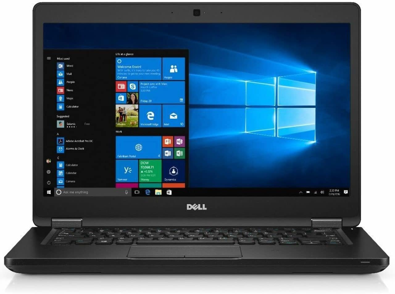 Dell Latitude 5490 14"" Laptop Includes Core i5-8350U 16GB RAM 256GB SSD Windows 11 Pro, Black (Renewed)