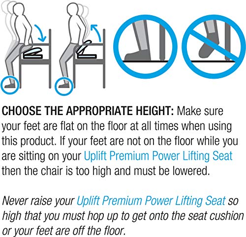 Power 20 inch Chair Lift for Stand Assist - Electric Power Seat Supports up to 300 lbs W47317