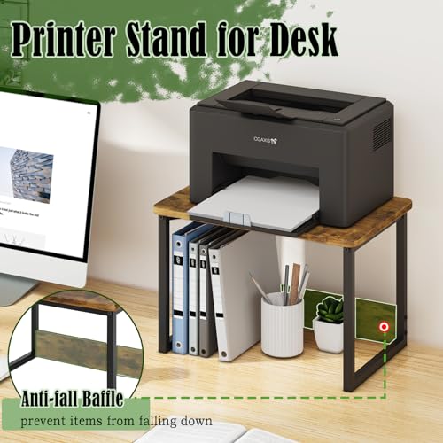 Printer Stand with Storage for Desk, Heavy Duty Printer Riser I41390