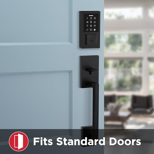 Keyless Electronic Touchpad Deadbolt with Auto Lock, Matte Black G390
