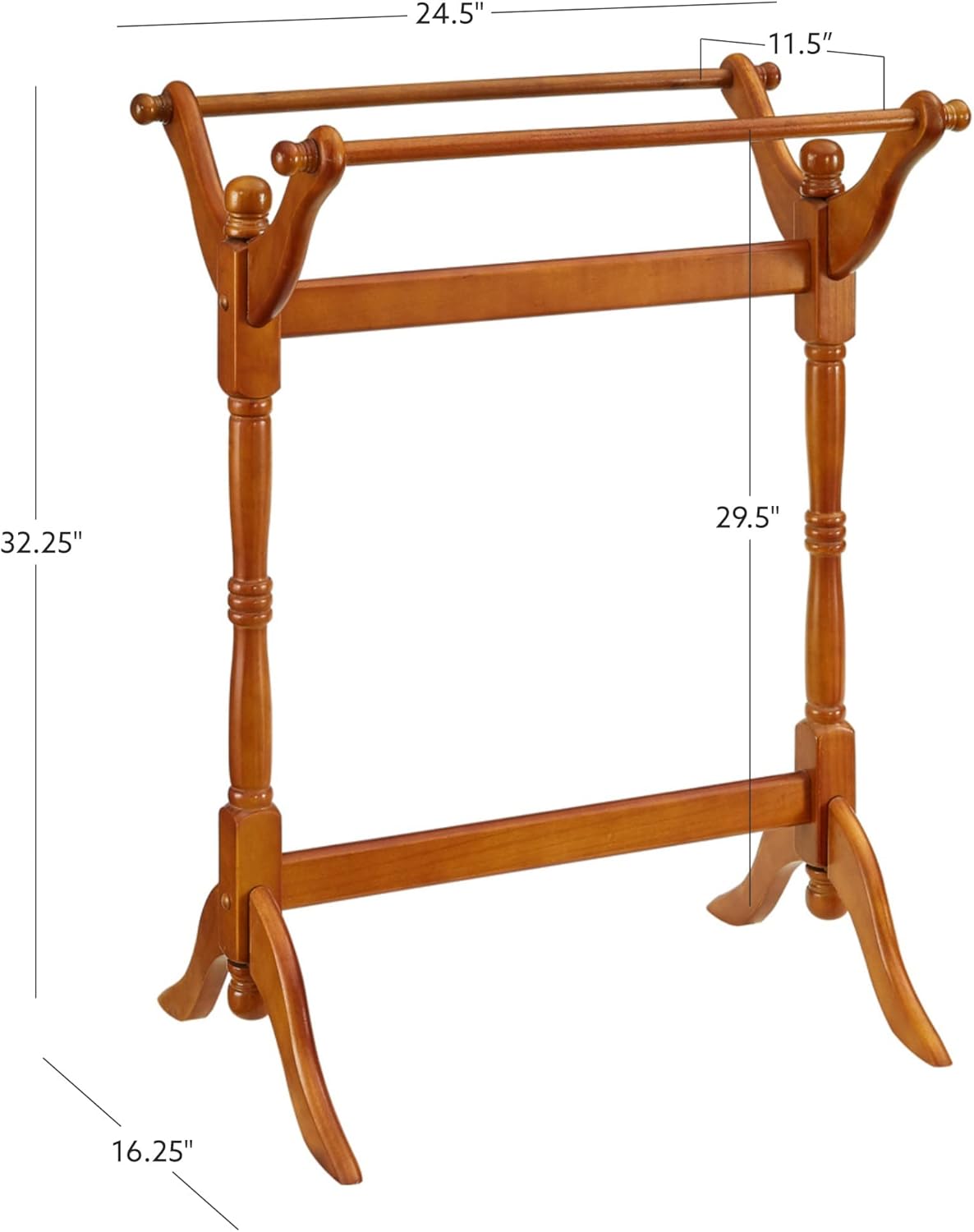 Oak Finished Blanket Quilt Rack A36121