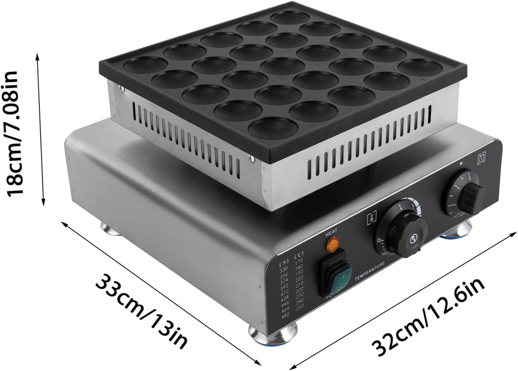 Mini Dutch Pancake Maker, Non-stick Electric Baker for Home Kitchen V557