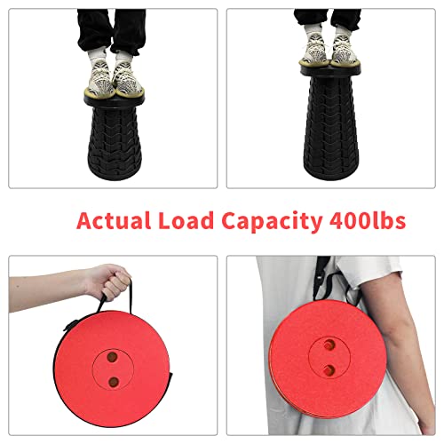 Portable Collapsible Telescoping Stool Lightweight Retractable Folding Stool for Camping Fishing Hiking Travel BBQ D8590