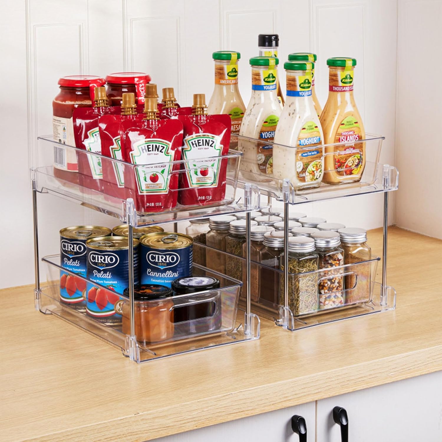 Under Sink Organizer 2-Tier Slide-Out Storage Rack A284875
