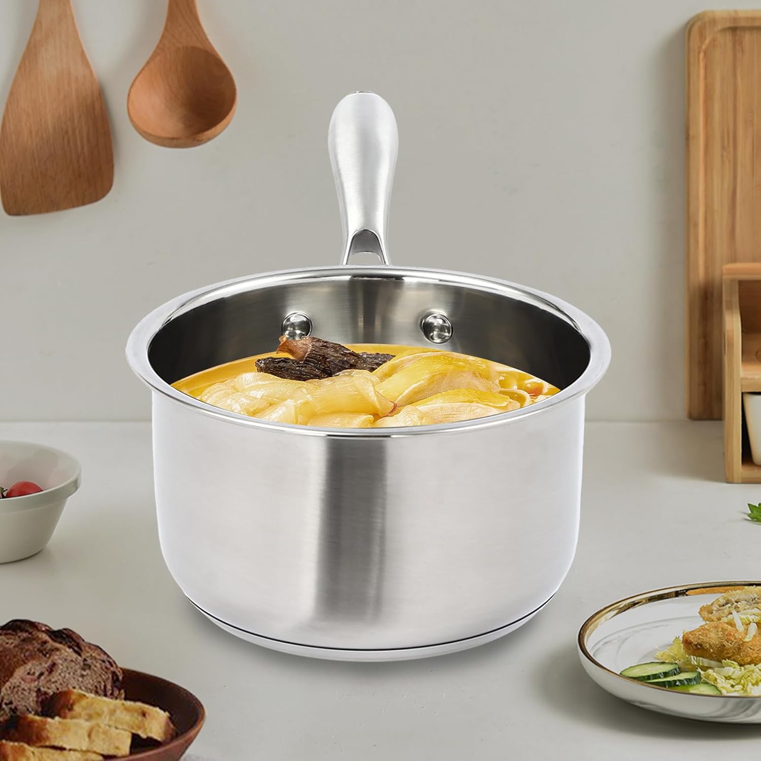 2-Layer Stainless Steel Steamer Pot with Transparent Lid B319
