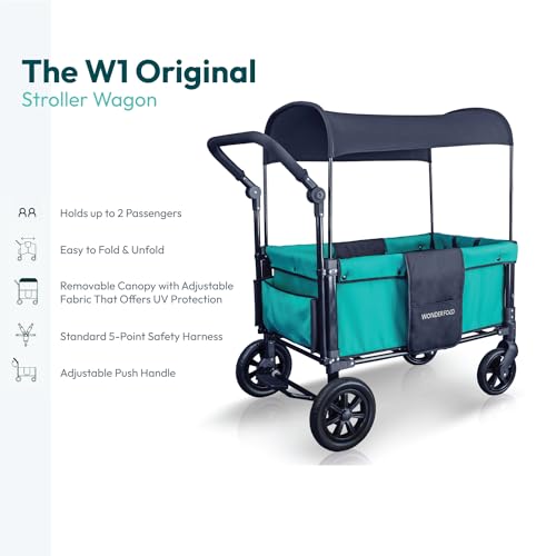 Double Stroller Wagon with Seats, Adjustable Handle and Sun Canopy G554