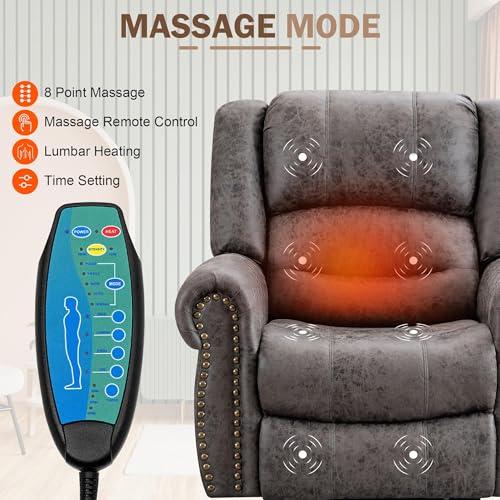Power Lift Recliner Chair with Massage and Heat for Elderly U998