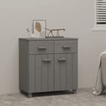 Sideboard Light Gray 31.1"x15.7"x31.5" Solid Wood Pine,Decorative and Practical Wooden Sideboard with Ample Storage Storage Cabinet Buffet Table Sideboard