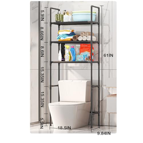 Bathroom Shelves 3 Layer, Space Saving Toilet Storage Rack V9424