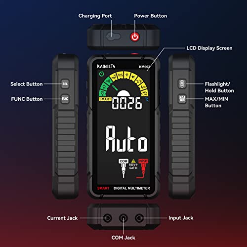Digital Multimeter with Auto Ranging, Rechargeable T51059