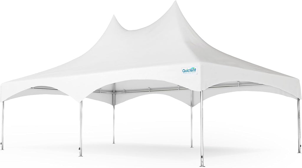 20x30ft Outdoor Party Tent Heavy Duty Canopy Fire Retardant White Vinyl Y615207