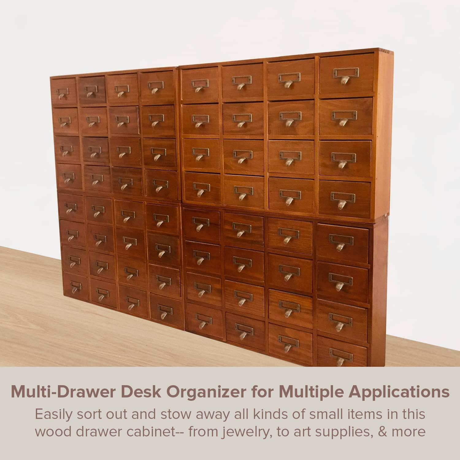 64-Drawer Wooden Storage Cabinet with Label Holders B174839