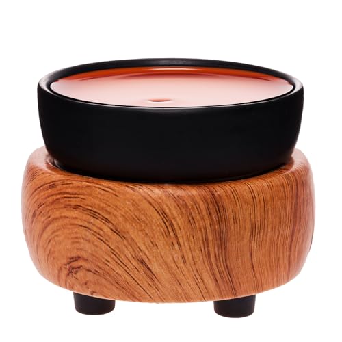 Mindful Design White Farmhouse Wax Warmer for Scented Wax - Electric Plug in Wax Melt Warmer - Stocking Stuffer Gift Holiday Christmas Hanukkah