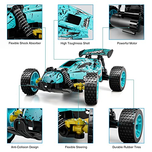 RC Car Remote Control Buggy, 2WD Offroad, 40 Mins Play, Blue L7678