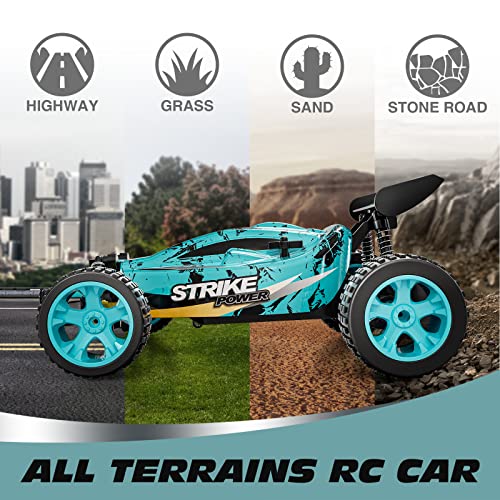 RC Car Remote Control Buggy, 2WD Offroad, 40 Mins Play, Blue L7678