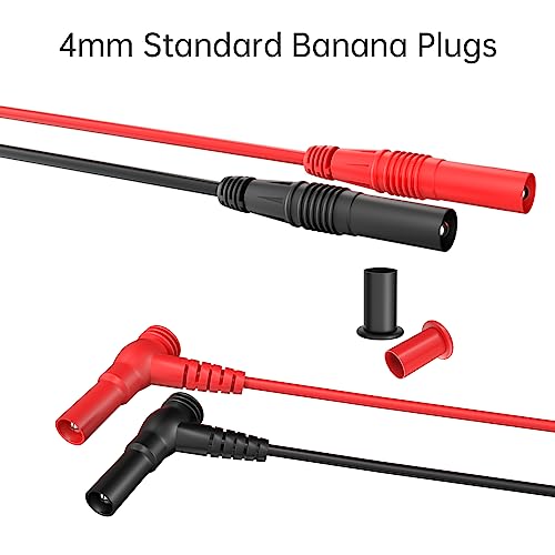 Silicone Multimeter Test Leads Kit with Piercing Probes and Alligator Clips S950344
