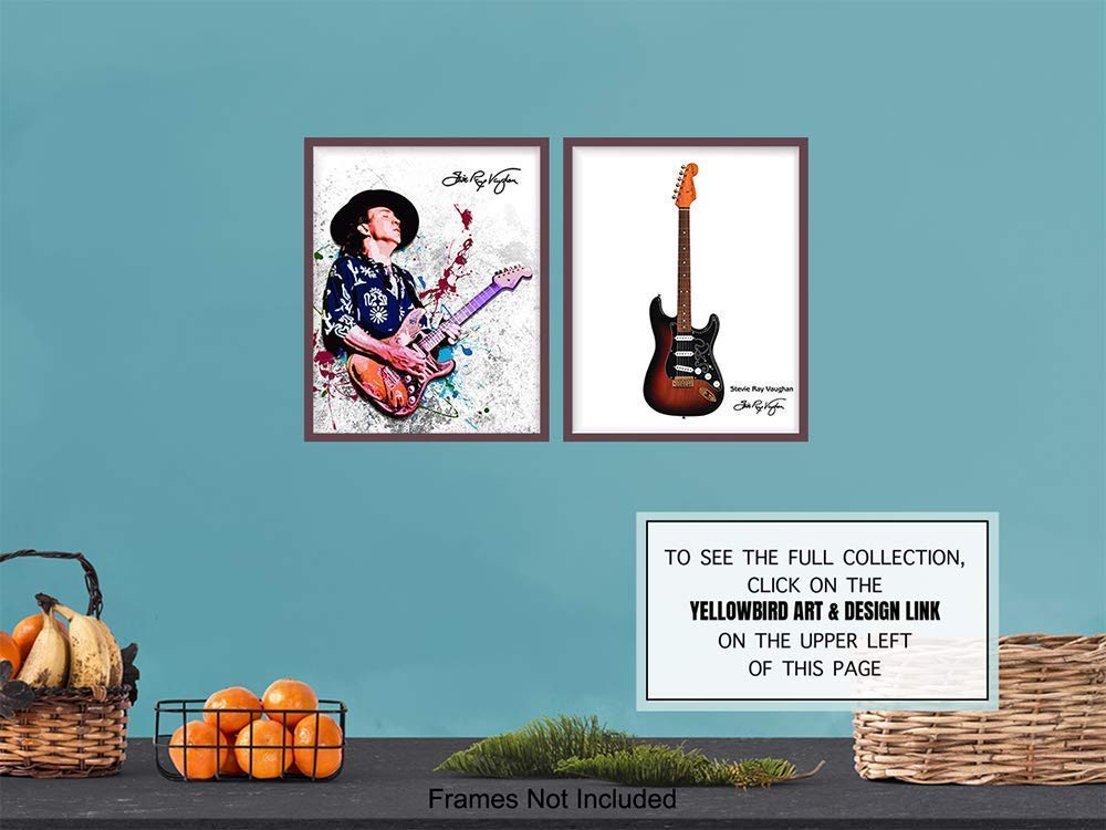 Blues Guitar Wall Art Print Poster Set - 8x10 Unframed Home Decor H30311