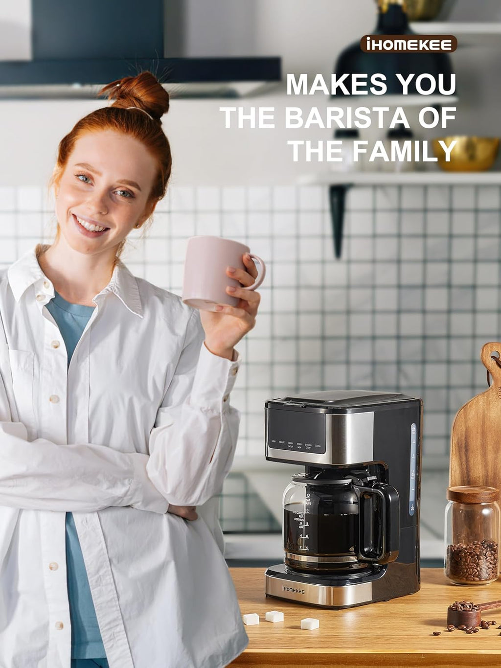 Programmable Drip Coffee Maker 12 Cup with Iced Coffee Function J697
