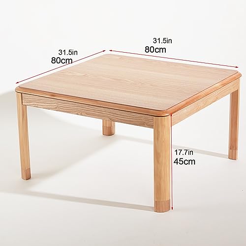 Kotatsu Table with Electric Heater, Japanese Futon Floor Table Set, Heated Wooden Coffee Table A647356