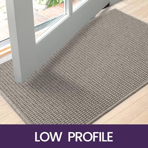 Door Mat Indoor Entryway Non-Slip Low Profile 24x36 Black P982634