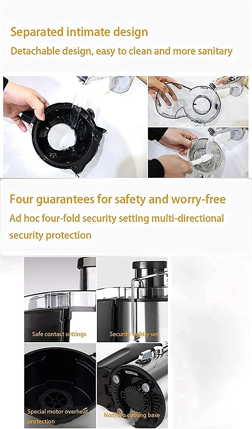 Centrifugal Juicer Machine with Wide Feed Chute, Easy to Clean T4262