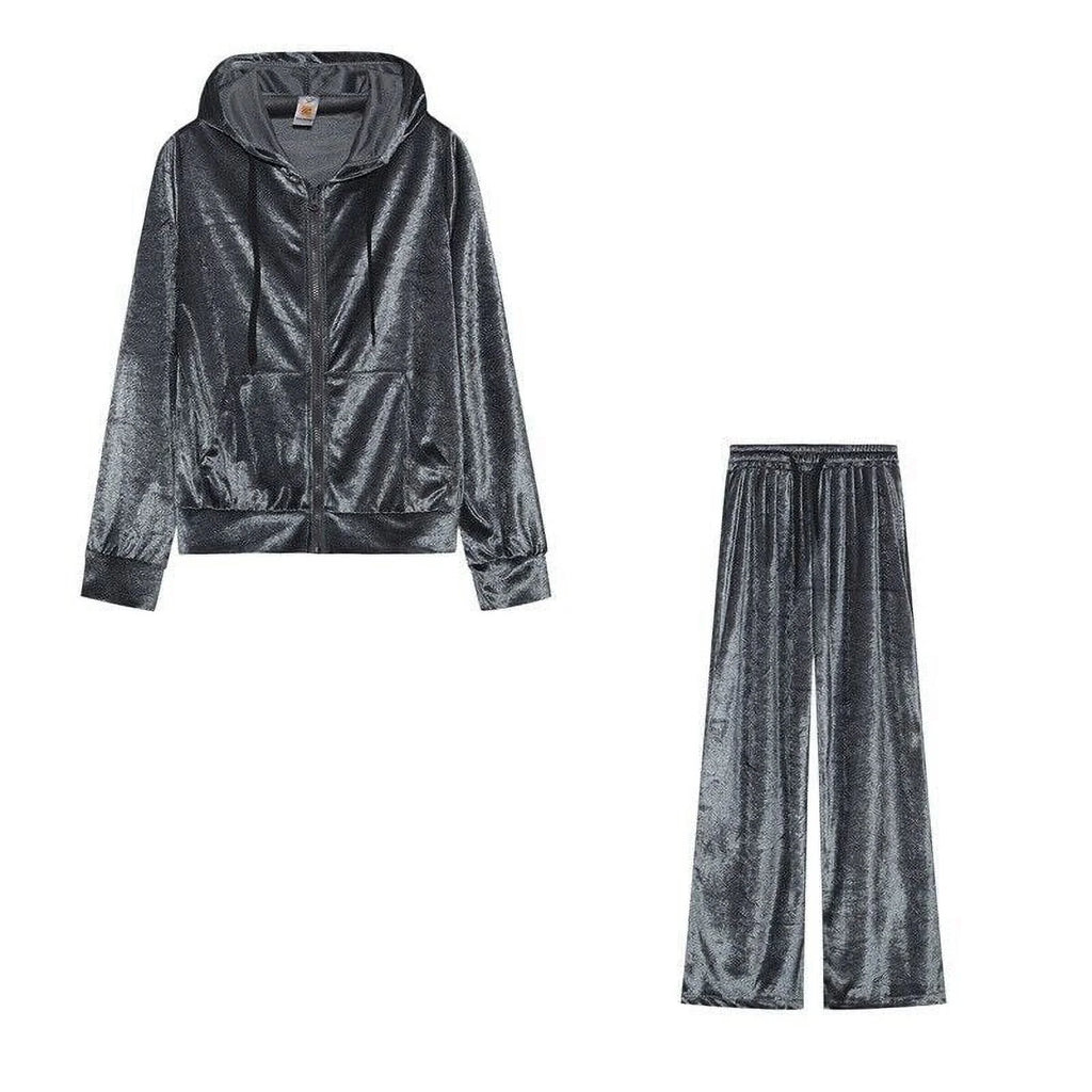 Velour Tracksuit for Women Jogging Workout Sets Q12195