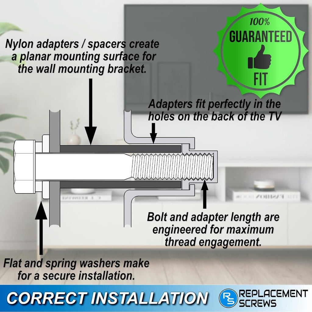 TV Wall Mount Adapter with Screws & Washers Q103930