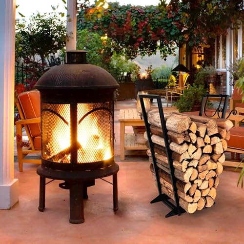 Firewood Log Rack Indoor 22 Inch Heavy Duty Wood Holder Stand C937