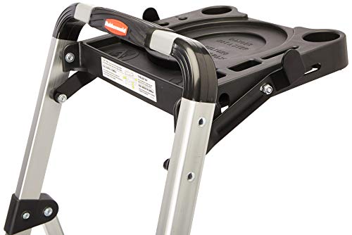 3-Step Lightweight Aluminum Folding Step Ladder with Project Tray Q2556