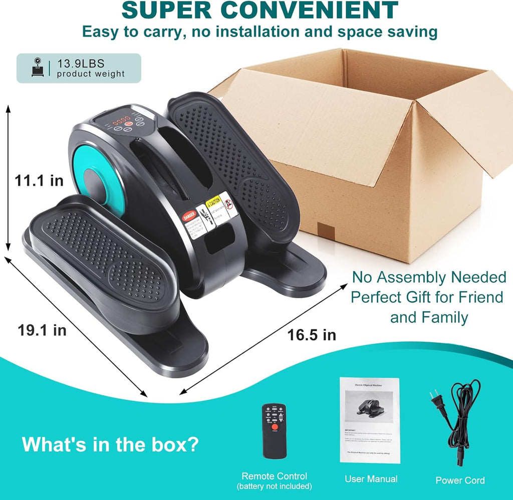 Electric Seated Pedal Exerciser with LCD Monitor and Remote Control K87963