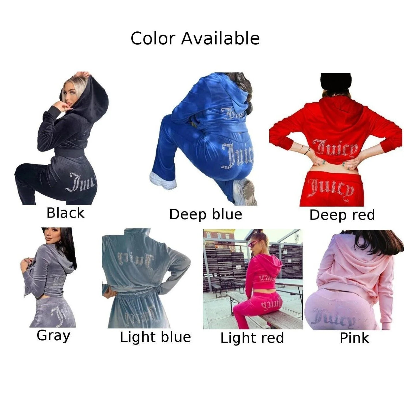 Velour Tracksuit for Women Jogging Workout Sets Q12195