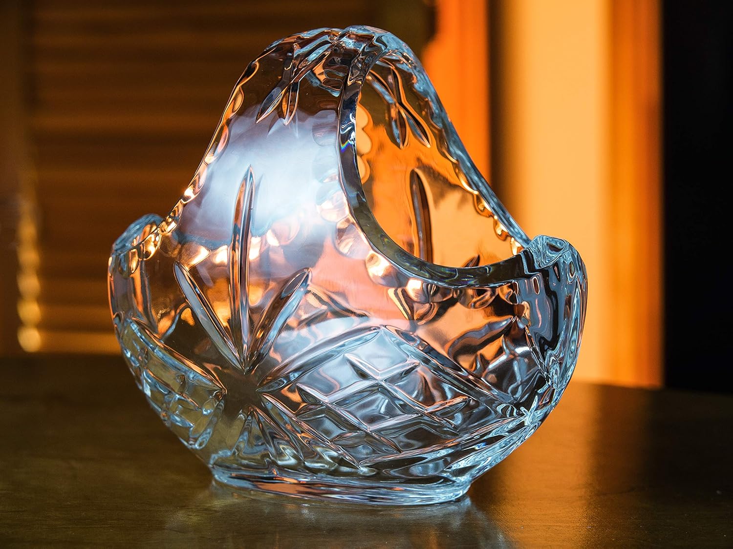 Crystal Basket Bowl for Nuts and Candies, 6 Inch O86258